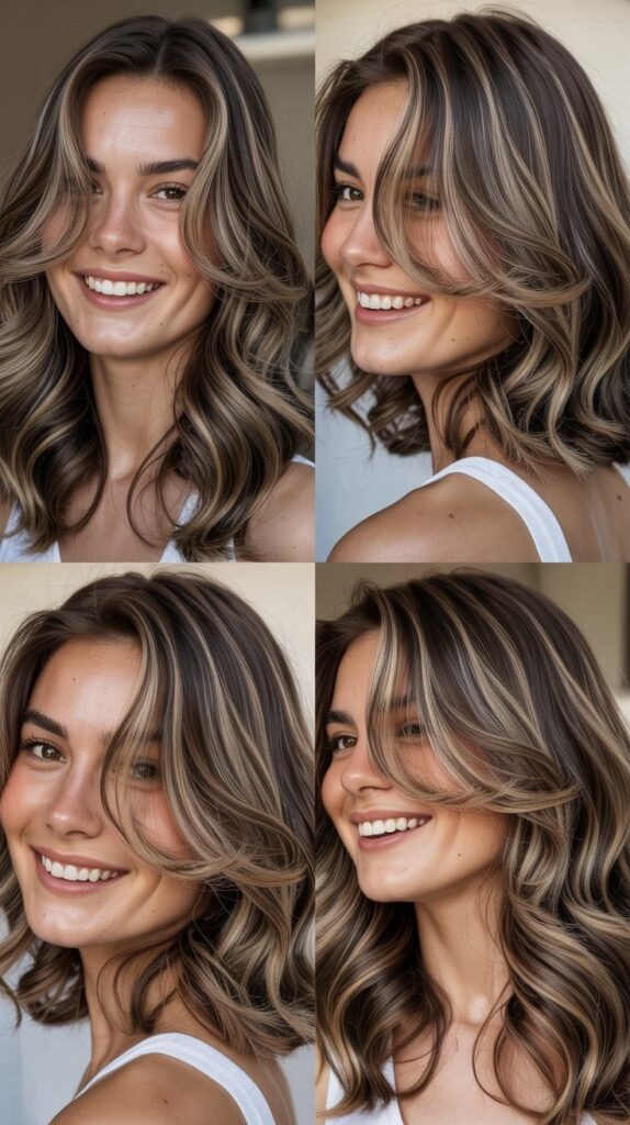 Ash Brown Highlights for Cool Dimension