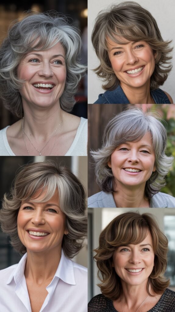  Voluminous Shag with Side Bangs