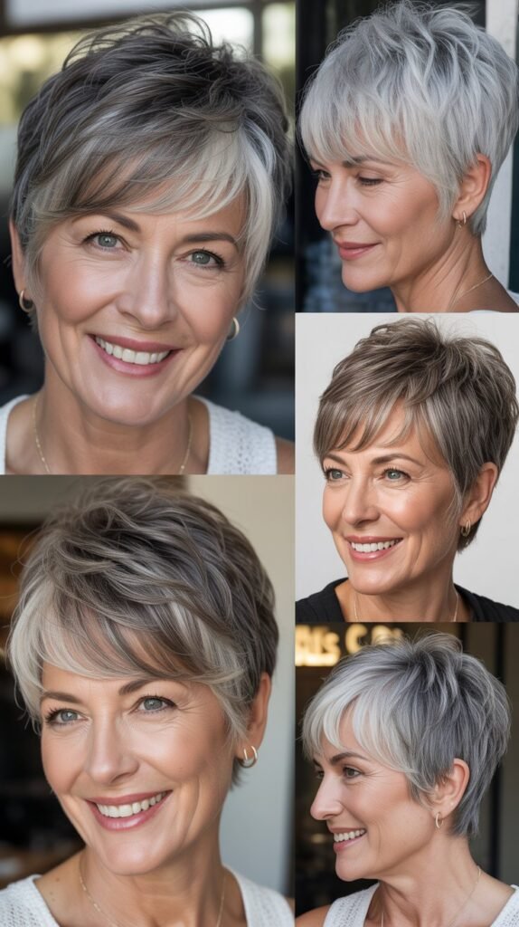 Choppy Pixie with Long Bangs