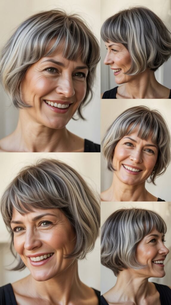  Edgy Bob with Baby Bangs