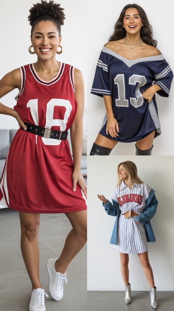 Oversized Sports Jerseys as Dresses