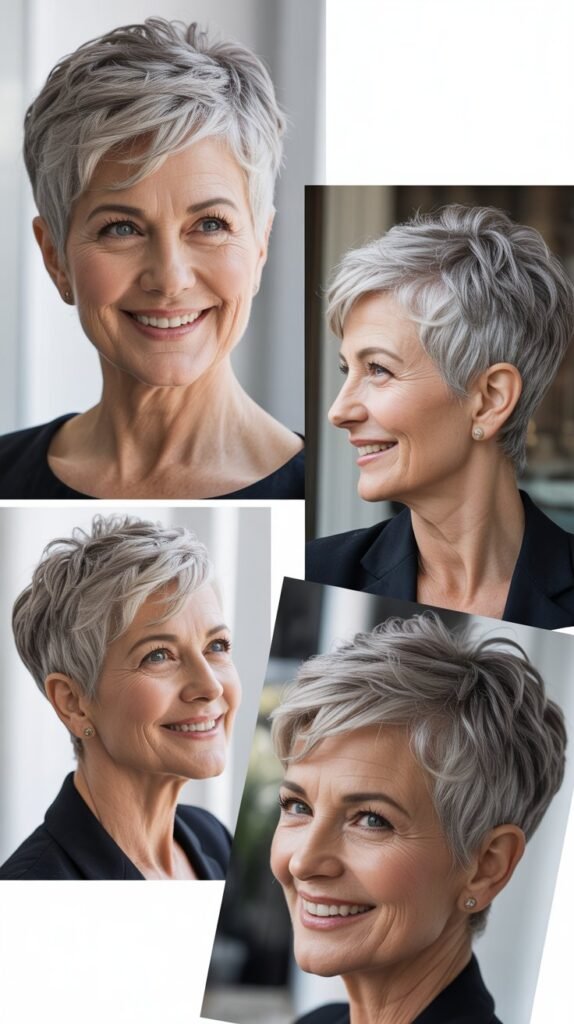 The Natural Gray Pixie
