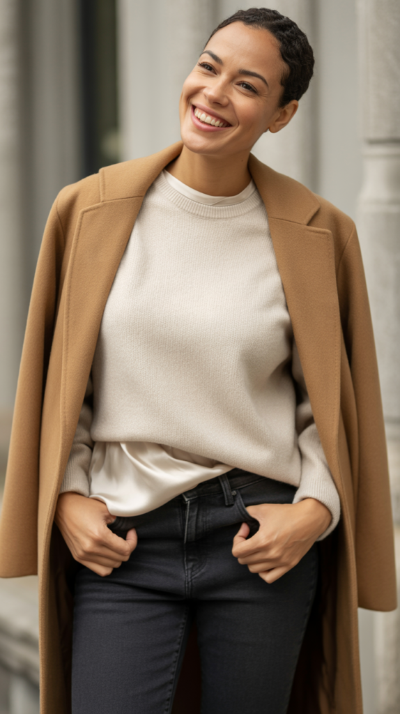 Chic Layered Outfits for Cold to Warm Weather