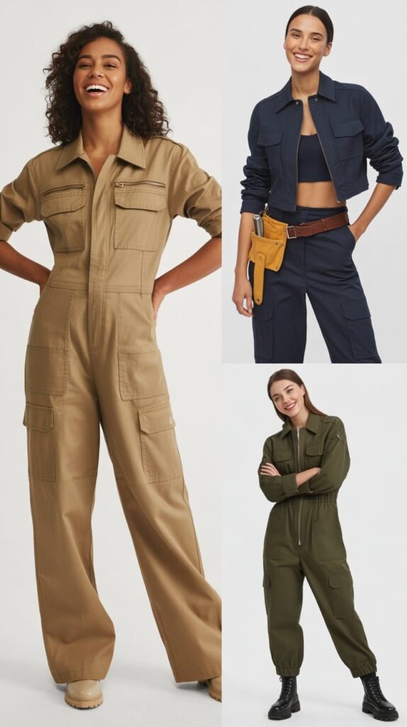 Utility Jumpsuit or Workwear-Inspired Outfit