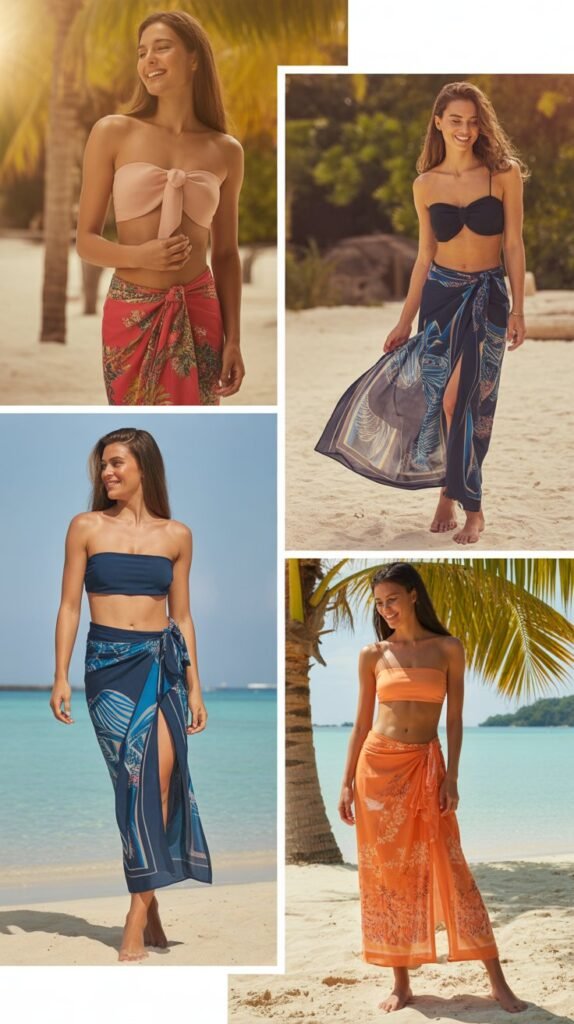 Sarong Wrap with Bandeau Top