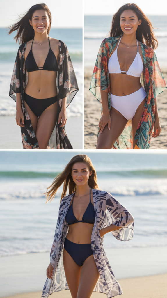 Monokini with Beach Kimono