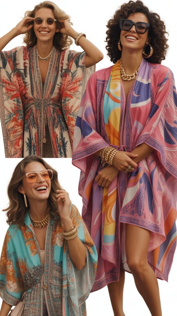 Printed Caftan with Statement Accessories