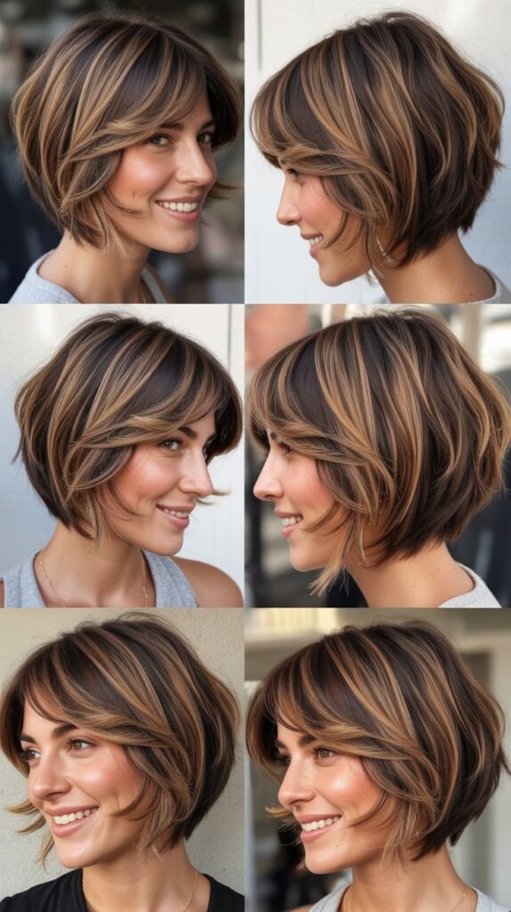 symmetrical Lob With Platinum Peek-A-Boo Highlights