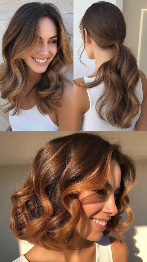 Chunky Caramel Highlights for Bold Looks