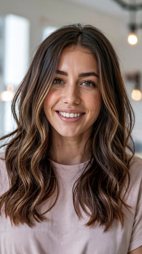 Rich Brown Hair With Tortoiseshell Balayage