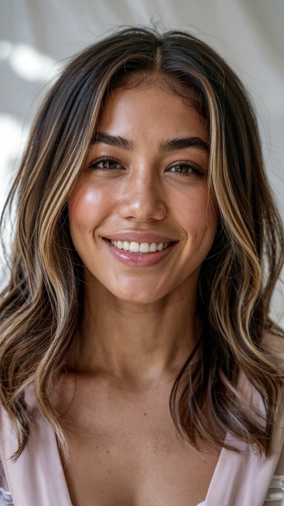 Reverse Balayage Money Piece for Depth