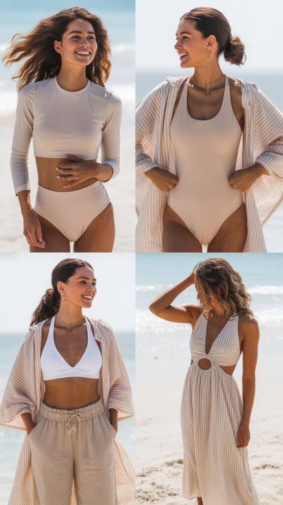 26 Full Coverage Beach Outfits for Women That Still Look Cute