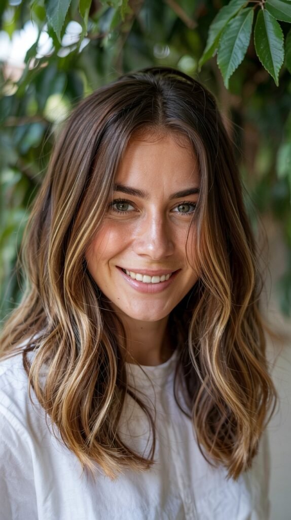 Light Brown With Butterscotch Balayage