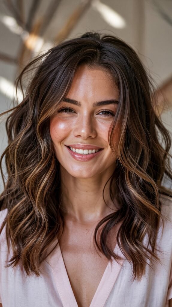 Chocolate Brown With Bourbon Highlights