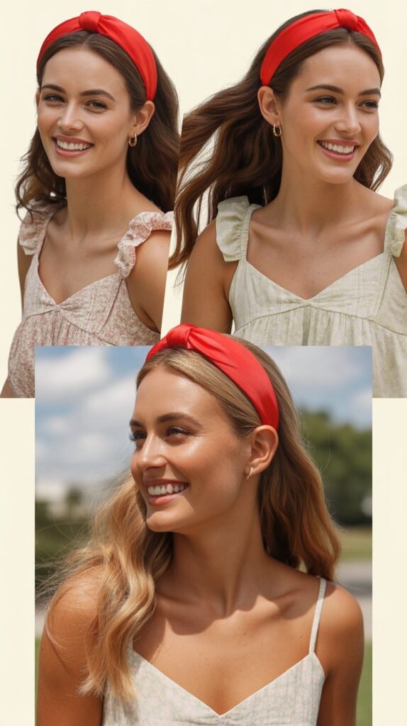 Summer Sundress with Red Hairband