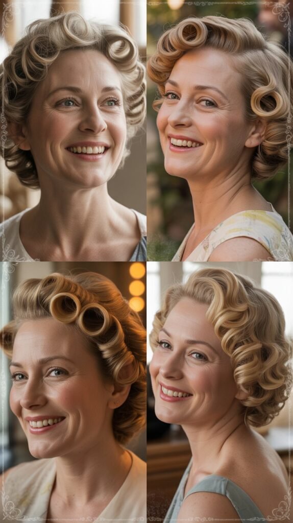  Vintage-Inspired Curly Pin Curl Set