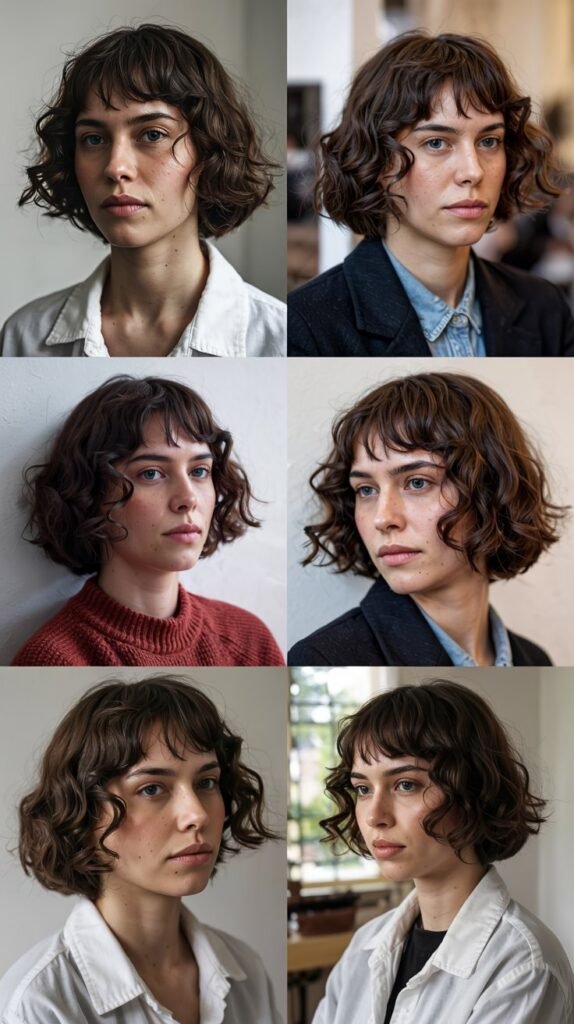 Blunt Cut With Angled Side Bangs