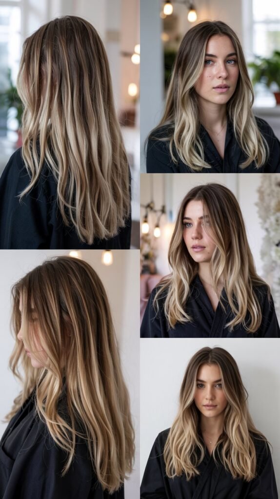 Champagne Blonde Balayage for Soft Elegance