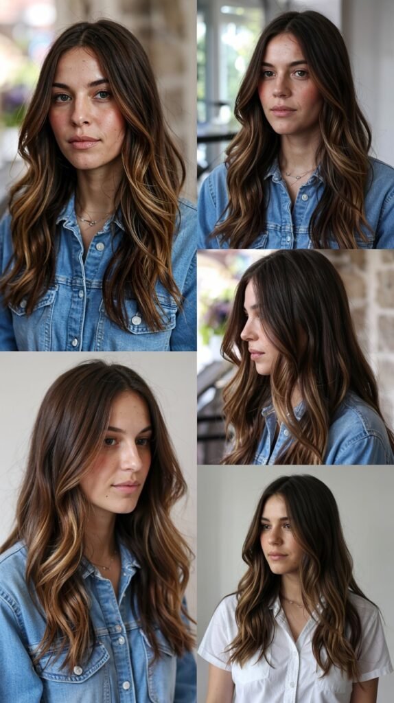 Dark Brown Hair With Chestnut Balayage