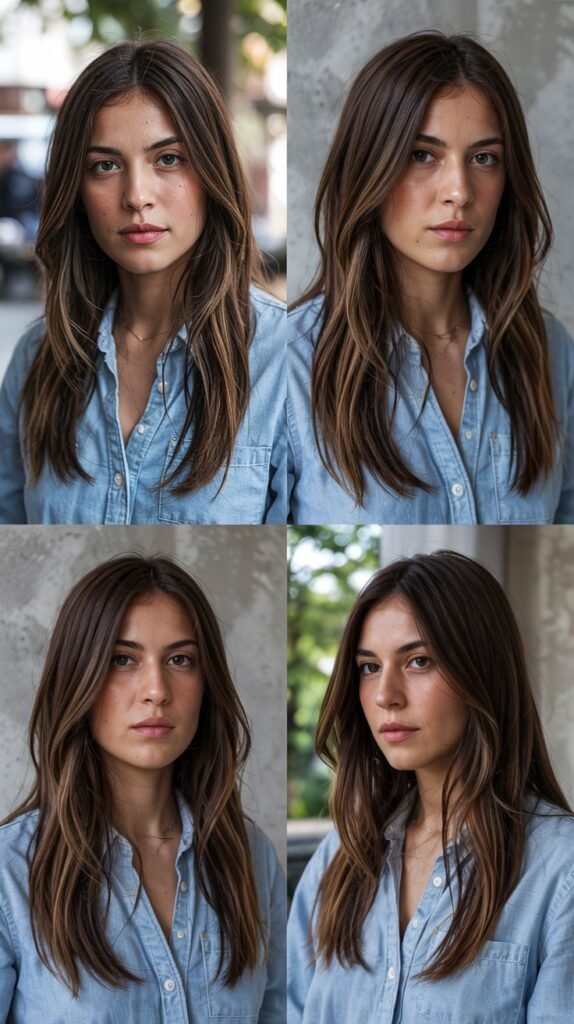 Deep Side Part With Long Layers