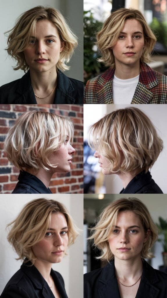 Dimensional Blonde Bob