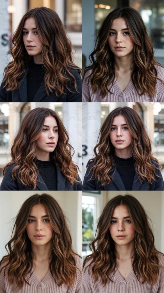 Mahogany Brown With Rose Gold Highlights