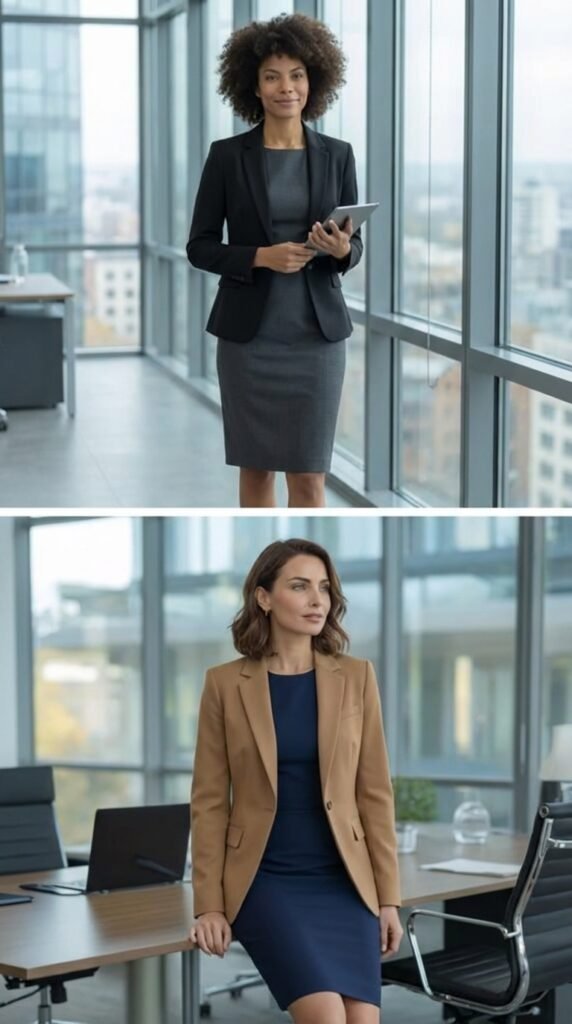 The Sheath Dress with Blazer Layer