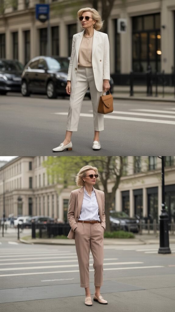  Cropped Pants with Loafers