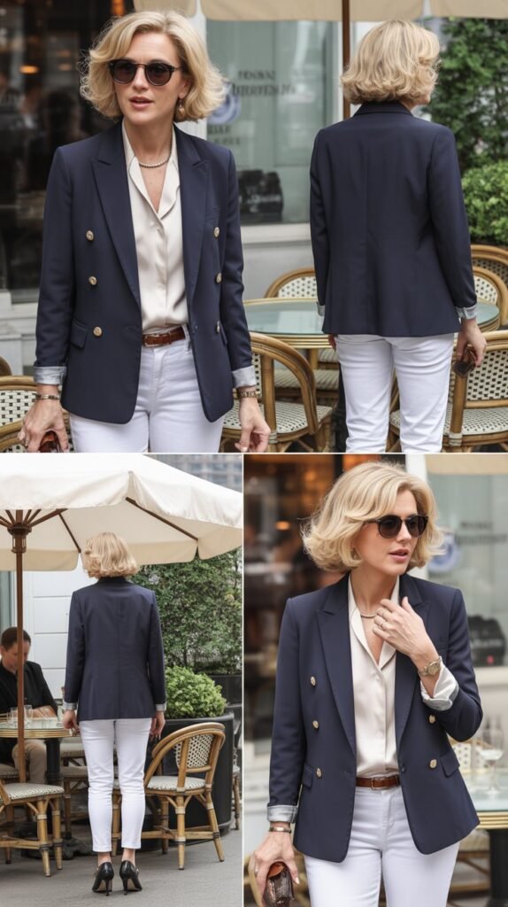 Tailored Blazer with White Jeans