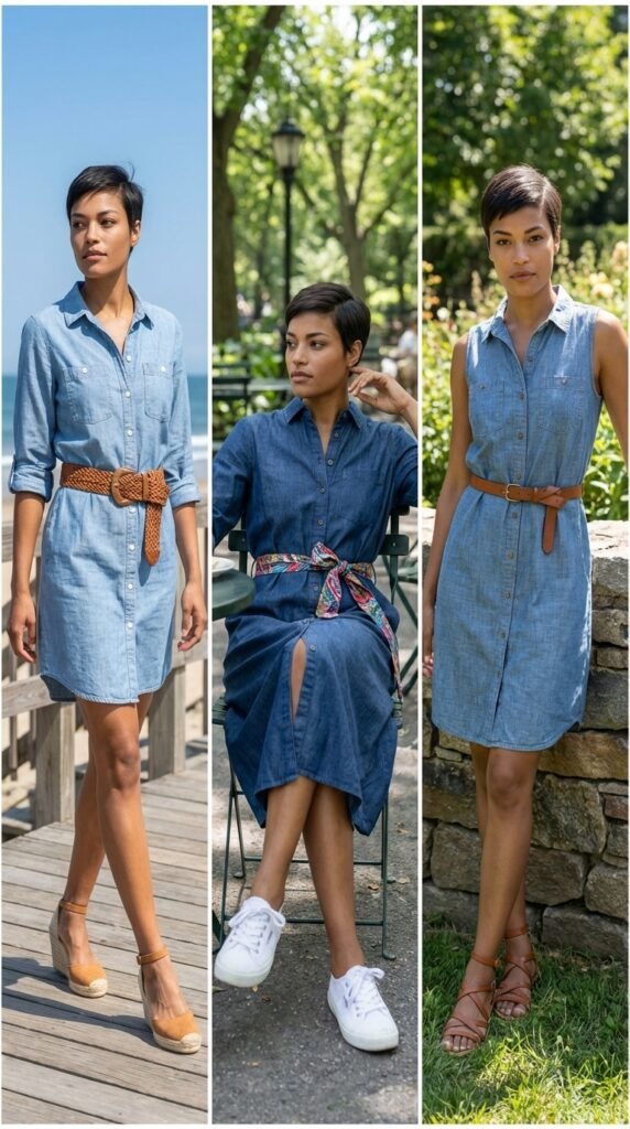 Chambray Shirt Dress