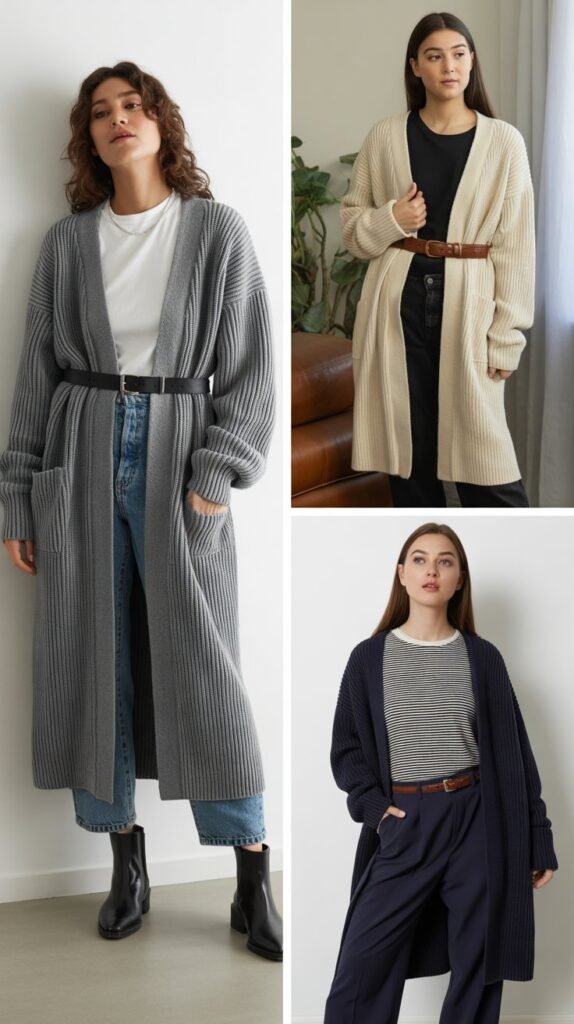 Belted Cardigan as Outerwear