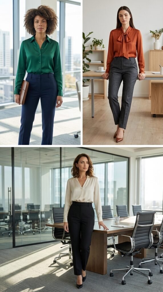 The Silk Blouse and Trouser Classic