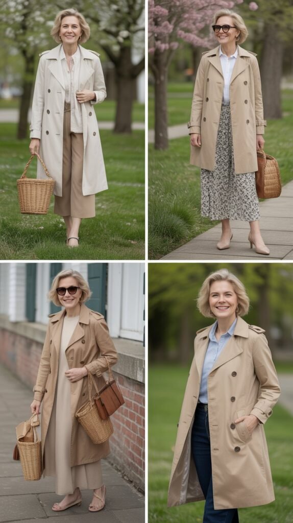  Elegant Trench Coat for Spring Showers