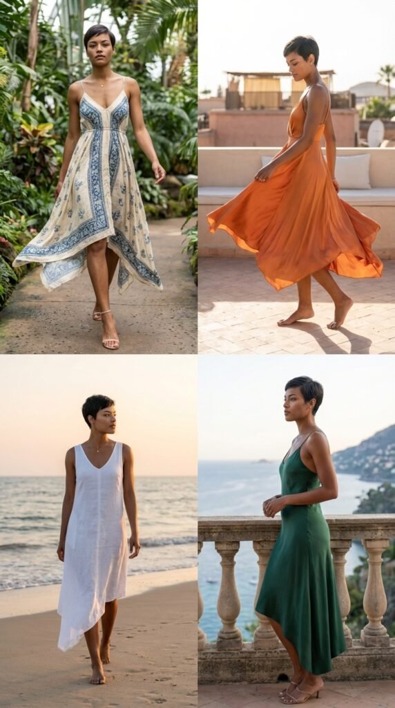 Asymmetrical Hem Dress