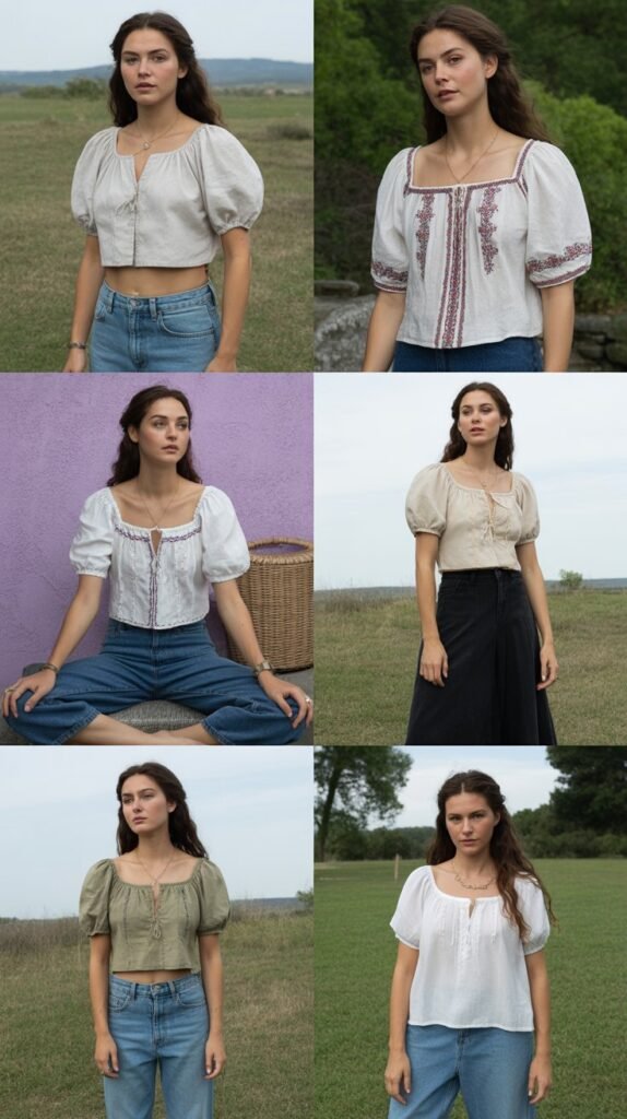 Peasant Tops with Elastic Details