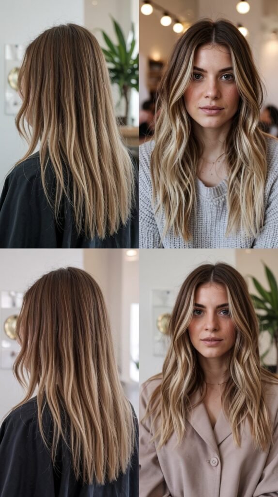  Reverse Balayage for Dimension on Blonde Hair