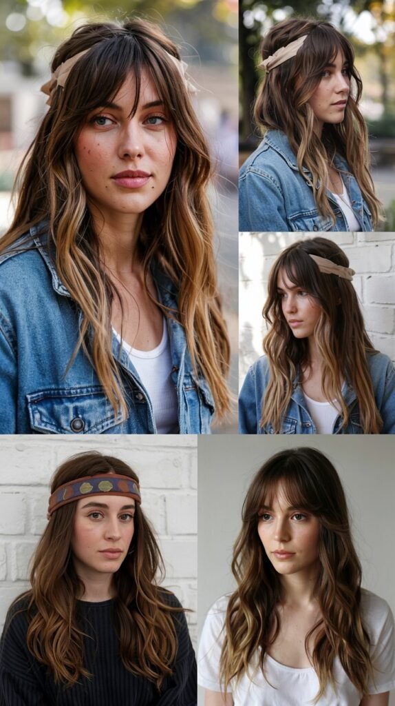 Side Bangs With Bohemian Loose Waves