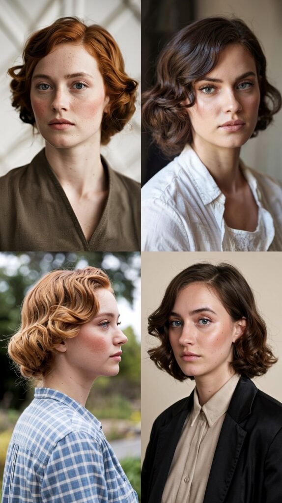 Side Bangs With Pinned Back Vintage Waves