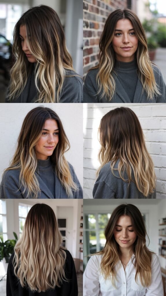 Transitioning from Dark Hair to Blonde Balayage