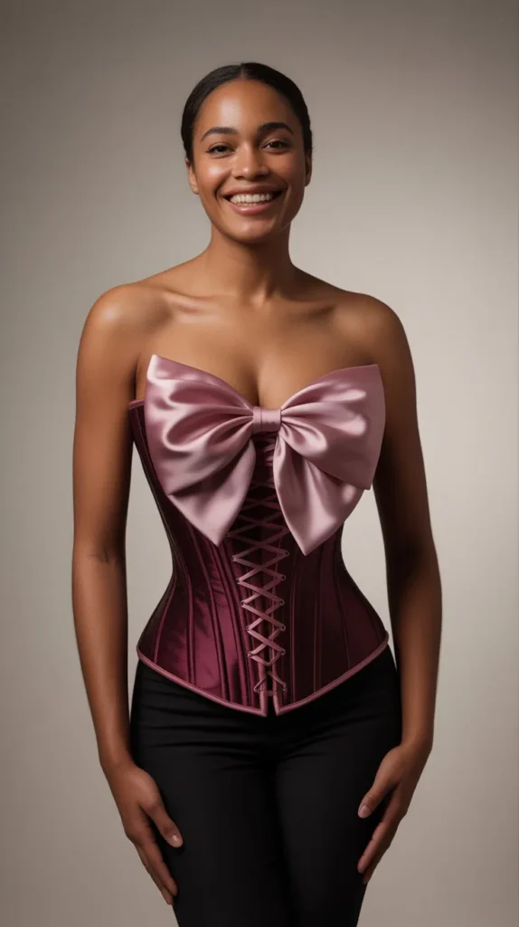 Corset with Oversized Bow Detail