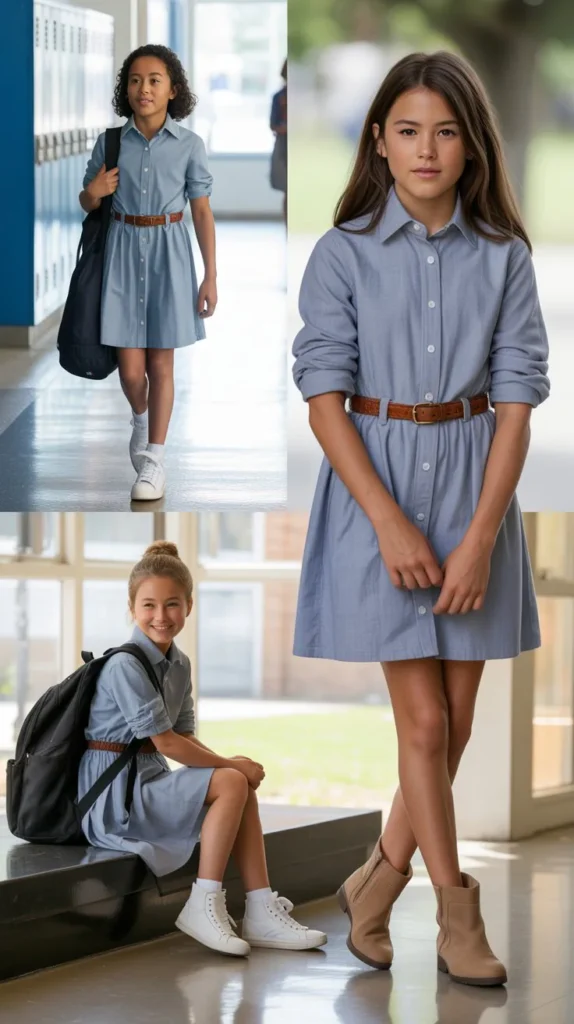 Chambray Shirt Dress