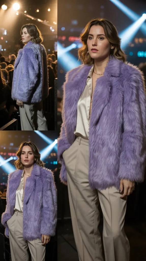 Fur Coat in an Unexpected Color (Lavender, Mint, or Cobalt)