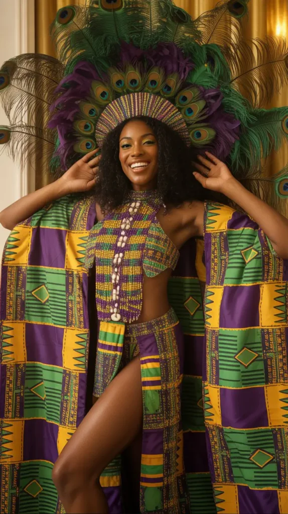 Afrocentric Mardi Gras Look