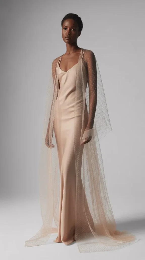 Sheer Layer Over a Slip Dress