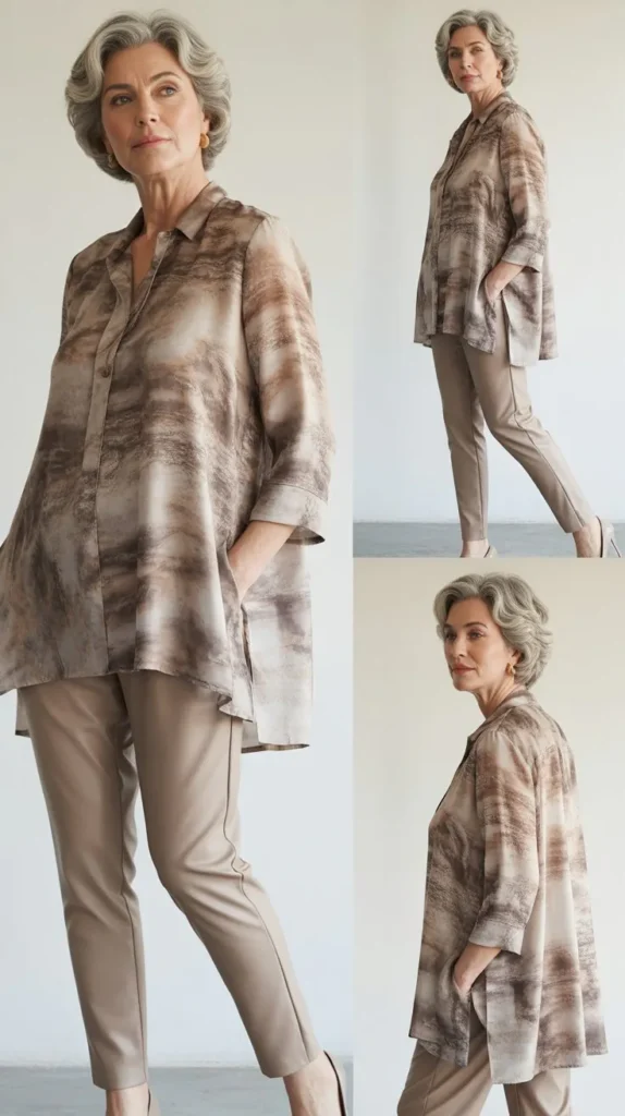 Printed Tunic with Slim Pants