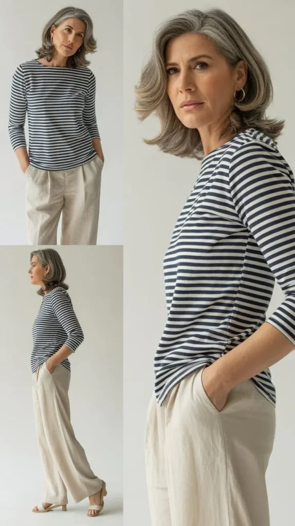 Striped Shirt with Linen Pants