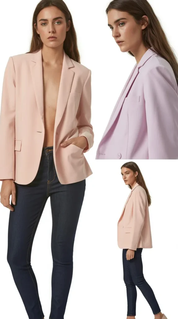Pastel Blazer with Skinny Jeans