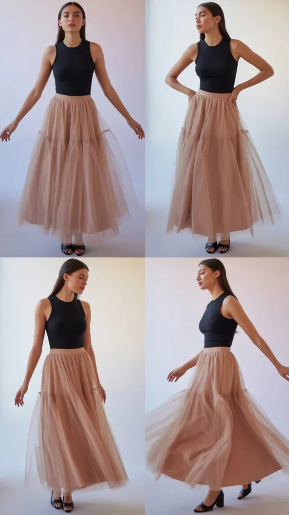 Tulle Skirt with Fitted Top