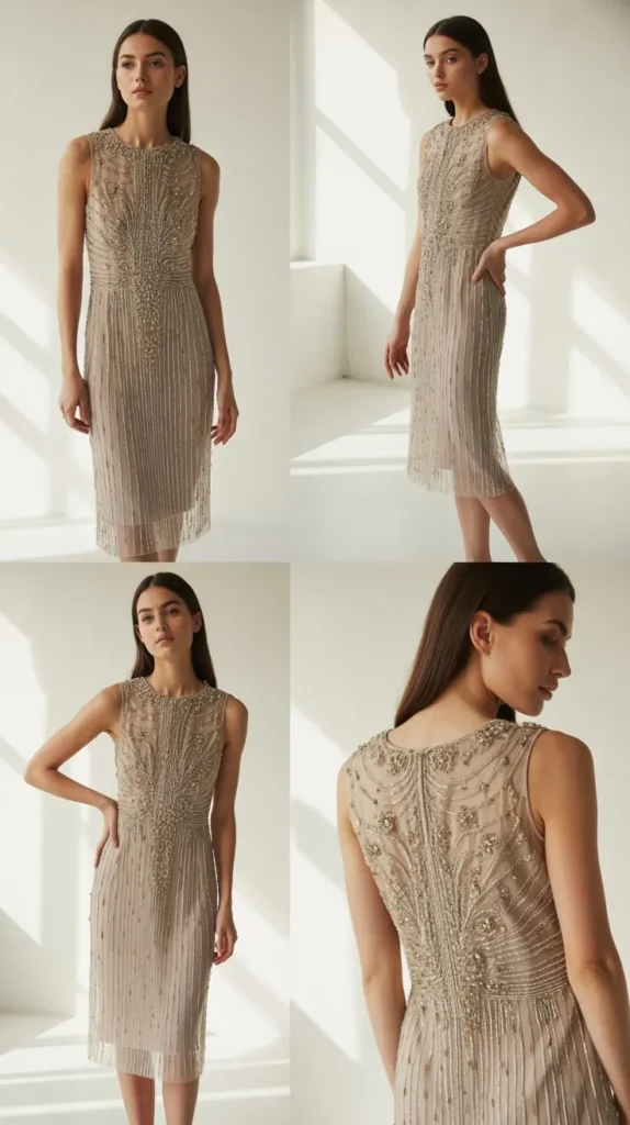 Embellished Sheath Dress