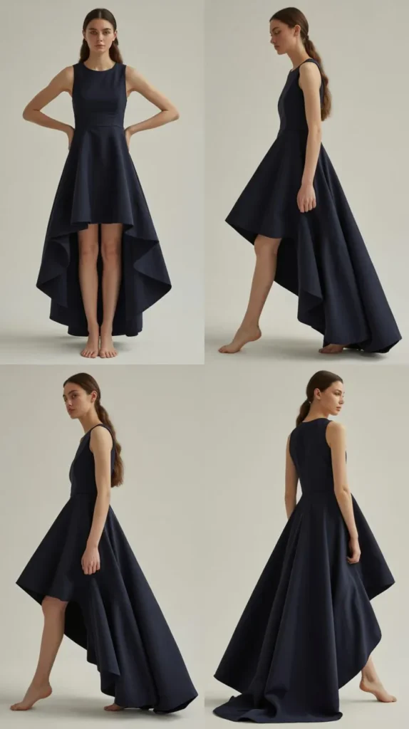  High-Low Hem Dress for Drama